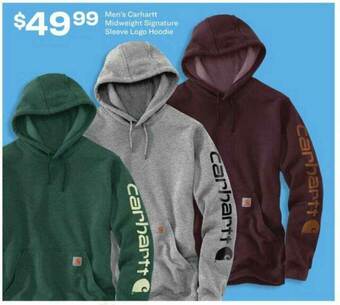 Academy Men's Carhartt Midweight Signature Sleeve Logo Hoodie offer