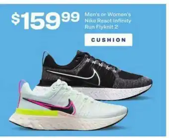 Academy Men's Or Women's Nike React Infinity Run Flynknit 2 offer
