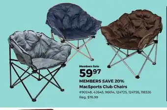 MacSports Club Chairs