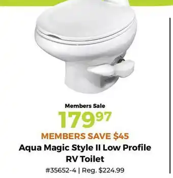 Camping World Aqua Magic Style II Low Profile RV Toilet offer