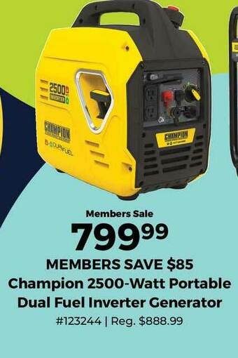Camping World Champion 2500-Watt Portable Dual Fuel Inverter Generator offer