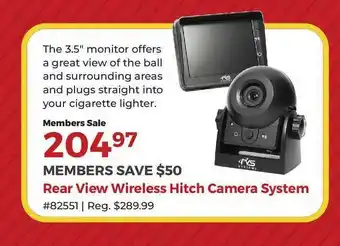 Rear View Wireless Hitch Camera System