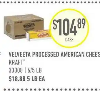 US Foods Chef's Store Velveeta Processed American Cheese Kraft offer
