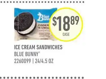 US Foods Chef's Store Ice Cream Sandwiches Blue Bunny offer