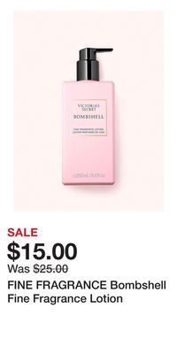 Victoria's Secret Fine fragrance bombshell fine fragrance lotion offer