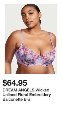 Victoria's Secret Dream angels wicked unlined floral embroidery balconette bra offer
