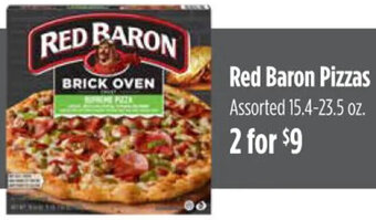 Harmons Red Baron Pizzas Assorted 15.4-23.5 oz. offer
