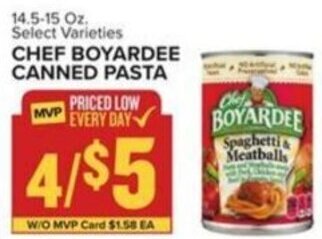 Food Lion CHEF BOYARDEE CANNED PASTA offer
