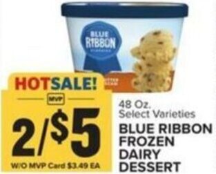 Food Lion BLUE RIBBON FROZEN DAIRY DESSERT offer