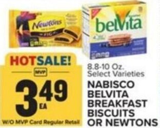 Food Lion NABISCO BELVITA BREAKFAST BISCUITS OR NEWTONS offer