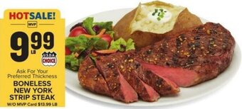 Food Lion BONELESS NEW YORK STRIP STEAK offer