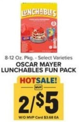 Food Lion OSCAR MAYER LUNCHABLES FUN PACK offer