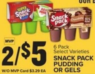 Food Lion SNACK PACK PUDDING OR GELS offer
