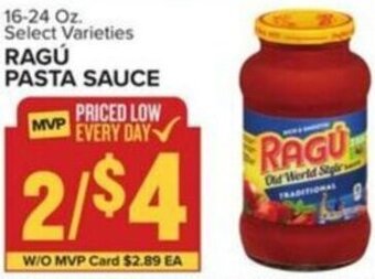 Food Lion RAGÚ PASTA SAUCE offer