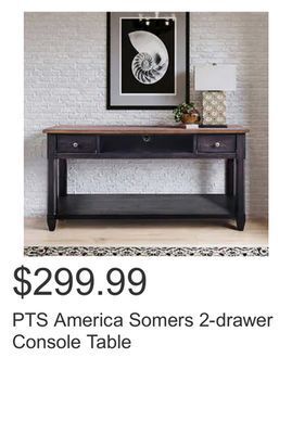 Costco Pts america somers 2-drawer console table offer