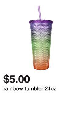 Five Below Rainbow tumbler 24oz offer
