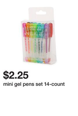 Five Below Mini gel pens set 14-count offer