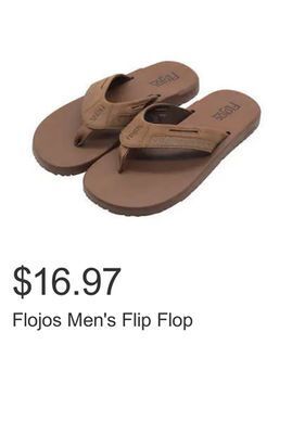 Costco Flojos men's flip flop offer