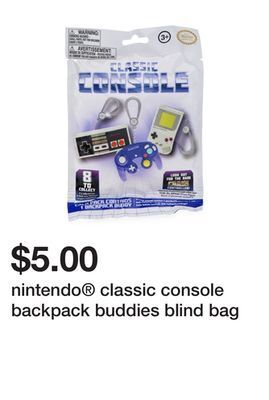 Five Below Nintendo® classic console backpack buddies blind bag offer