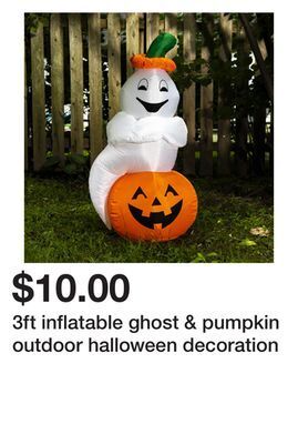 Five Below 3ft inflatable ghost & pumpkin outdoor halloween decoration offer