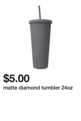 Five Below Matte diamond tumbler 24oz offer