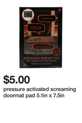Five Below Pressure activated screaming doormat pad 5.1in x 7.5in offer