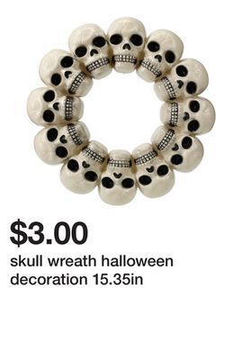 Five Below Skull wreath halloween decoration 15.35in offer
