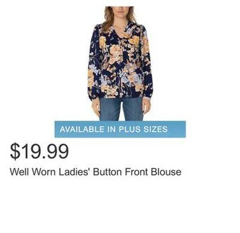Costco Well worn ladies' button front blouse offer