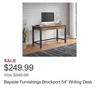 Costco Bayside furnishings brockport 54 writing desk offer