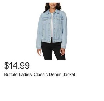 Costco Buffalo ladies' classic denim jacket offer
