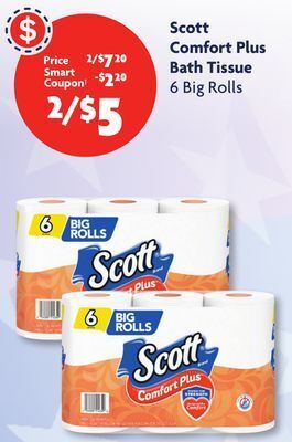 Family Dollar Scott comfort plus bath tissue offer