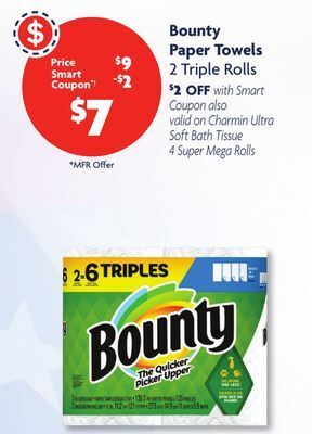Family Dollar Bounty paper towels offer