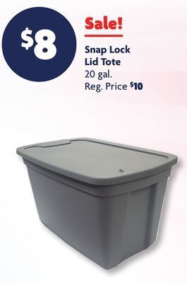 Family Dollar Snap lock lid tote offer