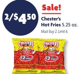 Family Dollar Chester's hot fries offer
