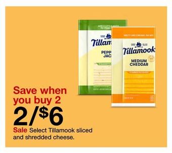 Target Tillamook sliced and shredded cheese offer