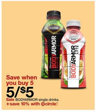 Target Bodyarmor single drinks offer