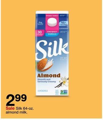 Target Silk 64-oz. almond milk offer