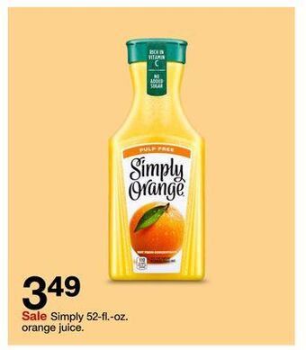 Target Simply 52-fl.-oz. orange juice offer