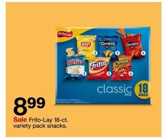 Target Frito-lay 18-ct. variety pack snacks offer