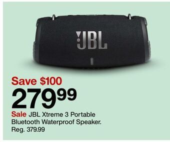 Target Jbl xtreme 3 portable bluetooth waterproof speaker offer