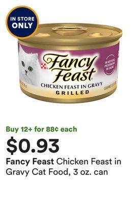 Petco Chicken feast in gravy cat food, 3 oz. can offer