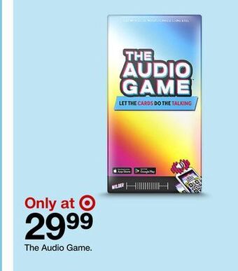Target The audio game. offer