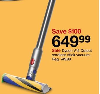 Target Dyson v15 detect cordless stick vacuum offer