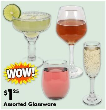Dollar Tree Assorted glassware offer