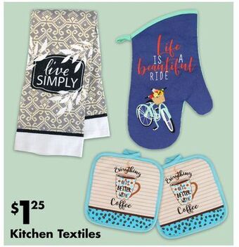 Dollar Tree Kitchen textiles offer