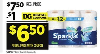 Dollar General Sparkle® paper towels offer
