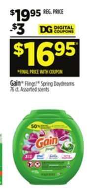 Dollar General Gain® flings! ® spring daydreams offer