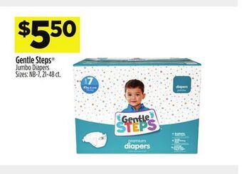 Dollar General Gentle steps® jumbo diapers offer