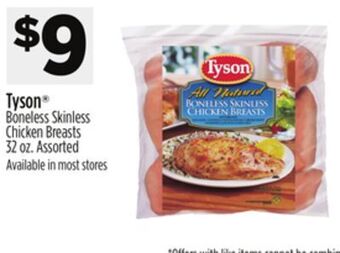 Dollar General Tyson® boneless skinless chicken breasts offer