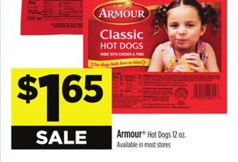 Dollar General Armour® hot dogs offer